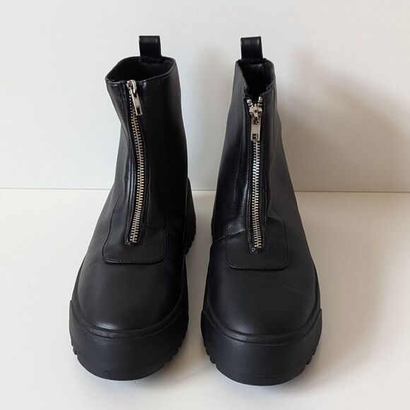  Grunge Platform Ankle Boots Black Faux Leather Men\'s 7 main image 10